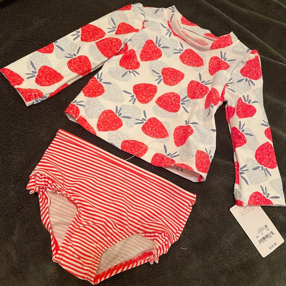 Carter’s baby strawberry print swimsuit